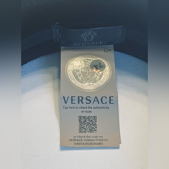 NWT VERSACE VELVET PADDED BLACK HEADBAND SIGNATURE GOLD MEDUSA HEAD SAFETY PINS - Picture 8 of 13